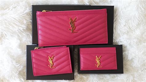 ysl fuchsia card holder|CARD CASES .